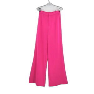 Naked Wardrobe Wide Leg Dress Pants Womens Size Small Pink Pleated Front Office